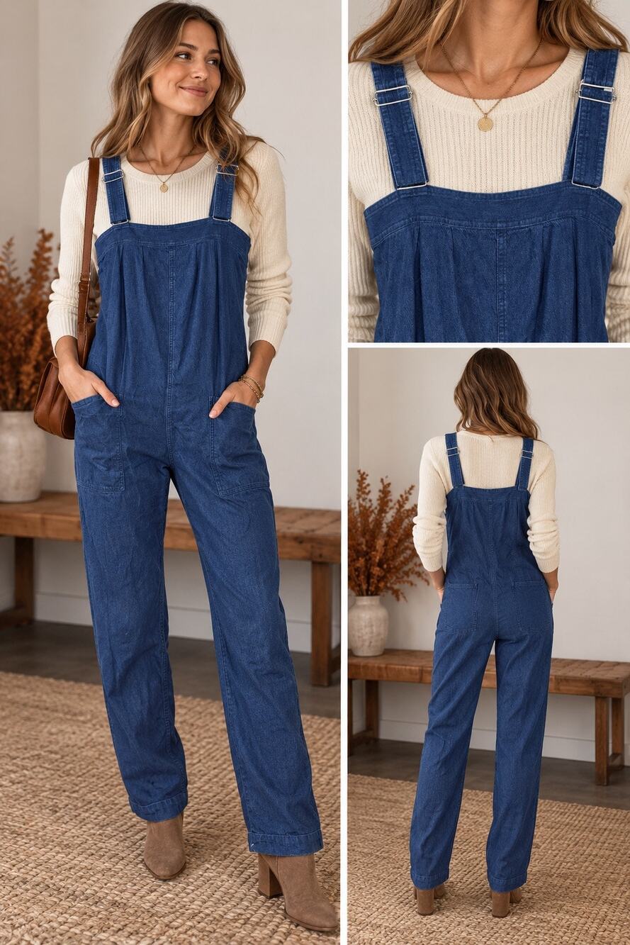 APC XS Denim Jumpsuit Blue Cotton Pockets Overalls Straight Leg